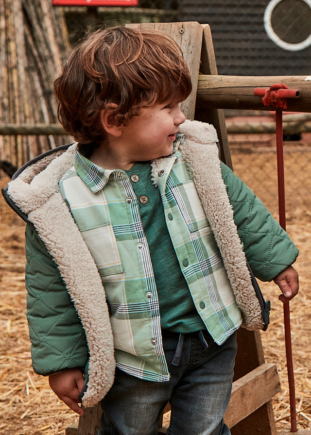 Sobrecamisa cuadros forrada Abeto