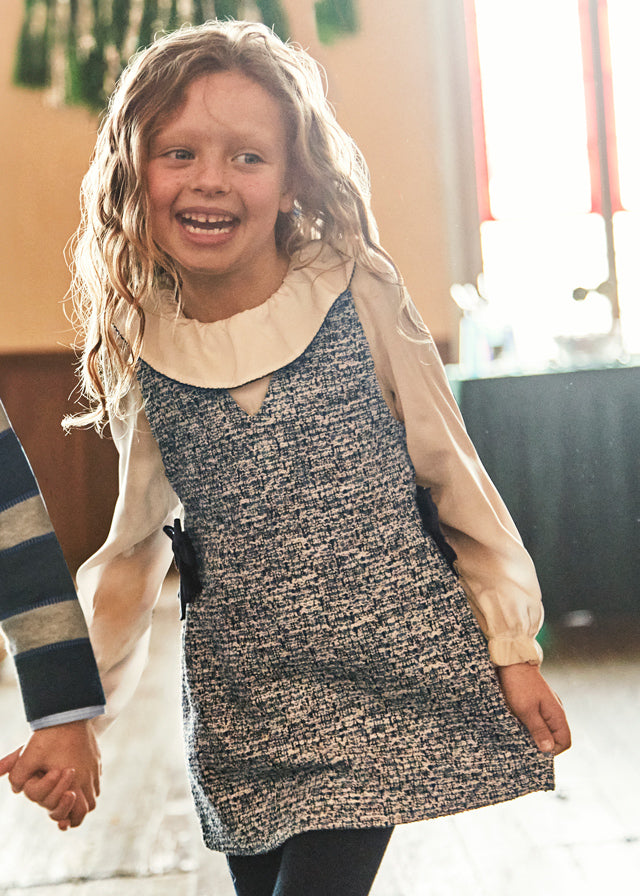 Vestido pichi combinado océano