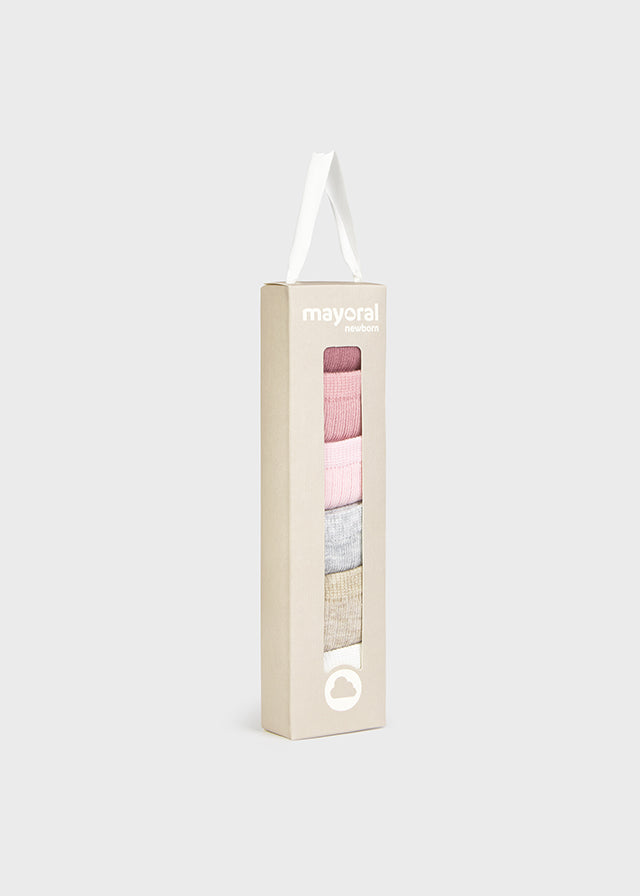 Set 6 calcetines rosas