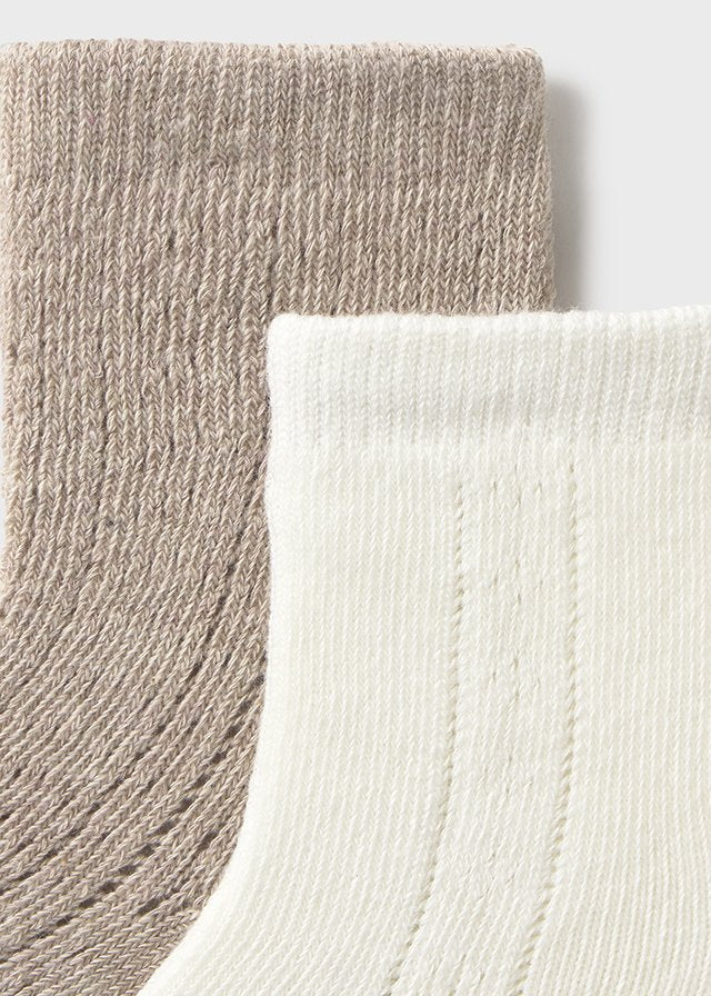 Set dos calcetines vestir crudo-duna