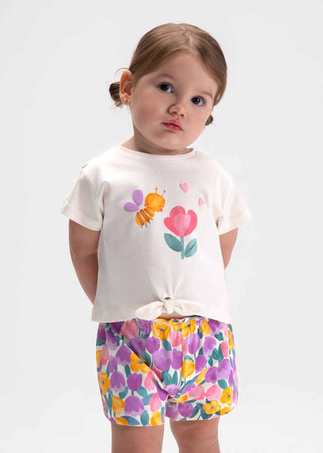 Conjunto short tres piezas lilac