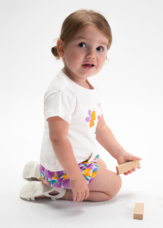 Conjunto short tres piezas lilac