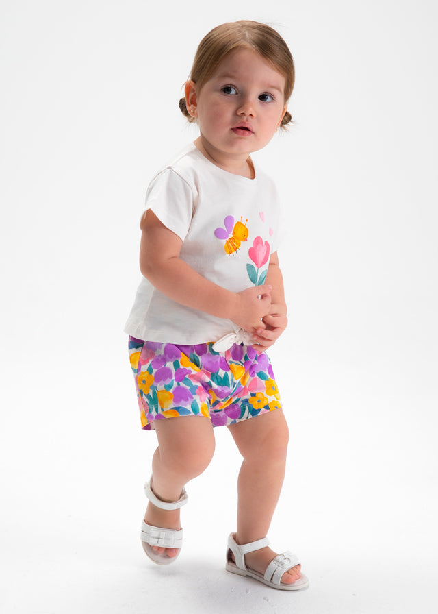 Conjunto short tres piezas lilac