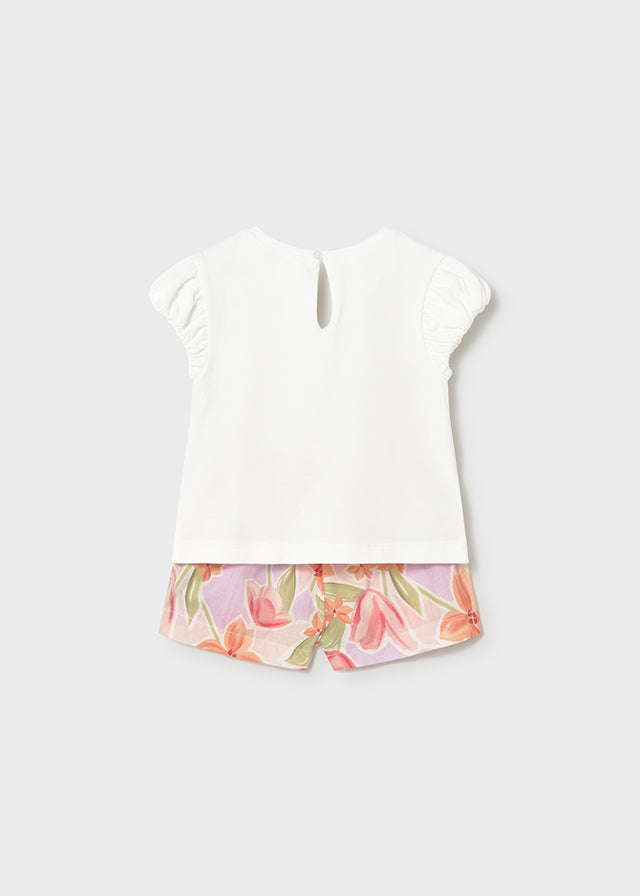 Conjunto short estampado blossom