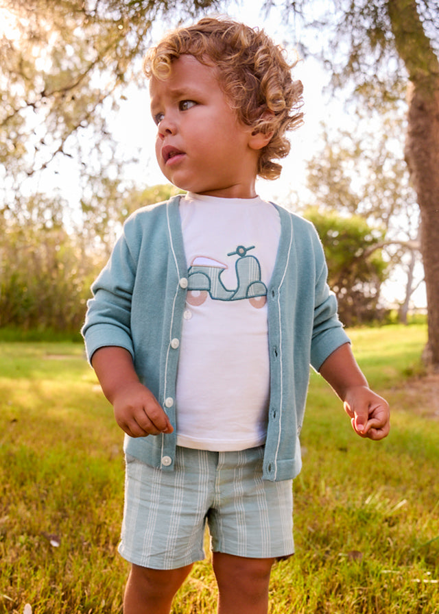 Conjunto bermuda lino jade