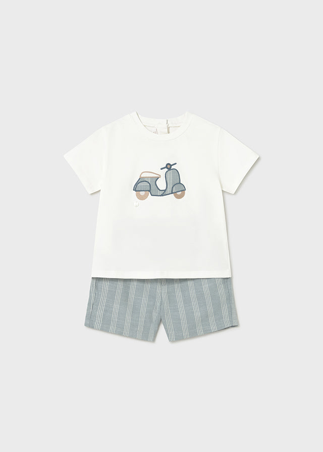 Conjunto bermuda lino jade