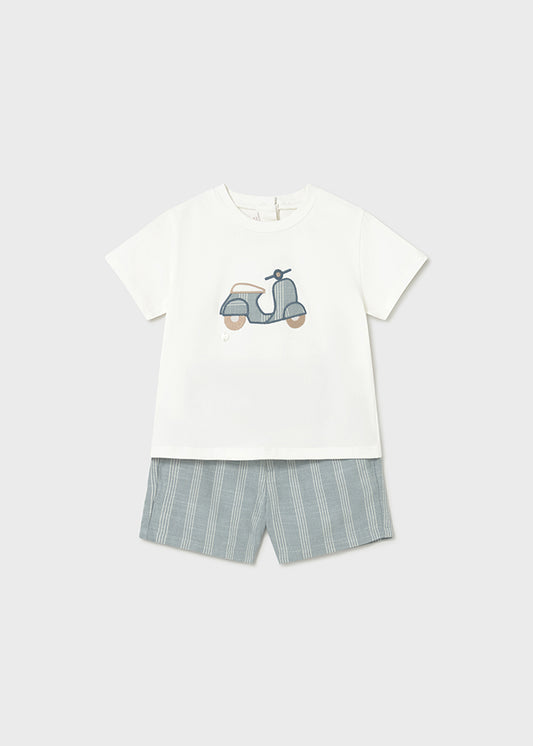 Conjunto bermuda lino jade