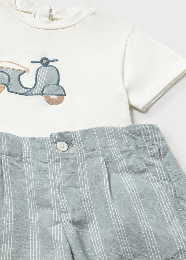 Conjunto bermuda lino jade
