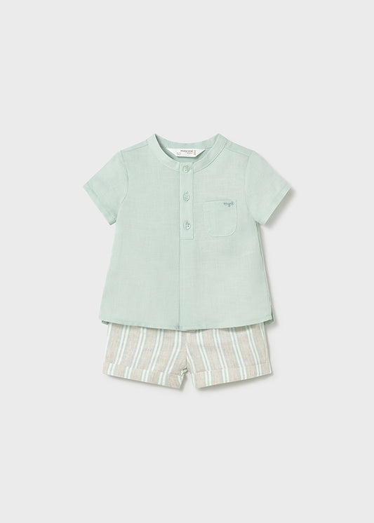 Conjunto short camisa aqua