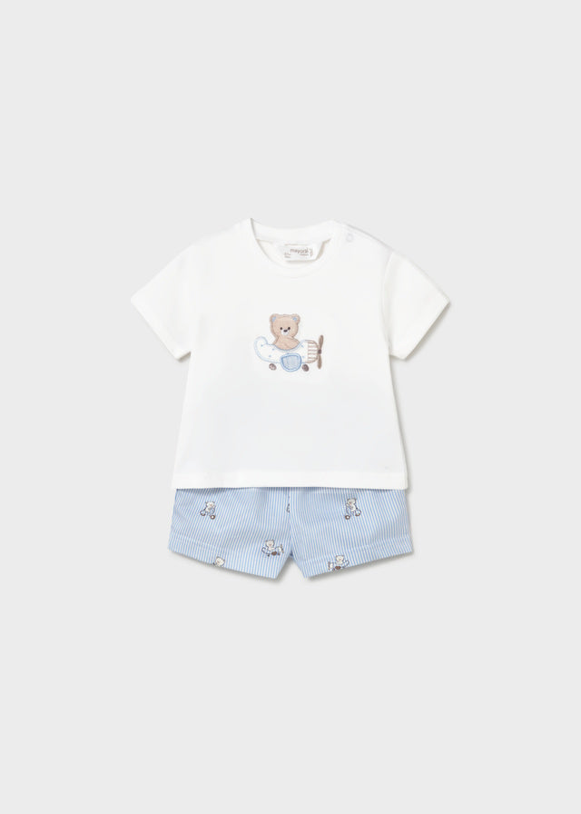 Conjunto short con camiseta cielo