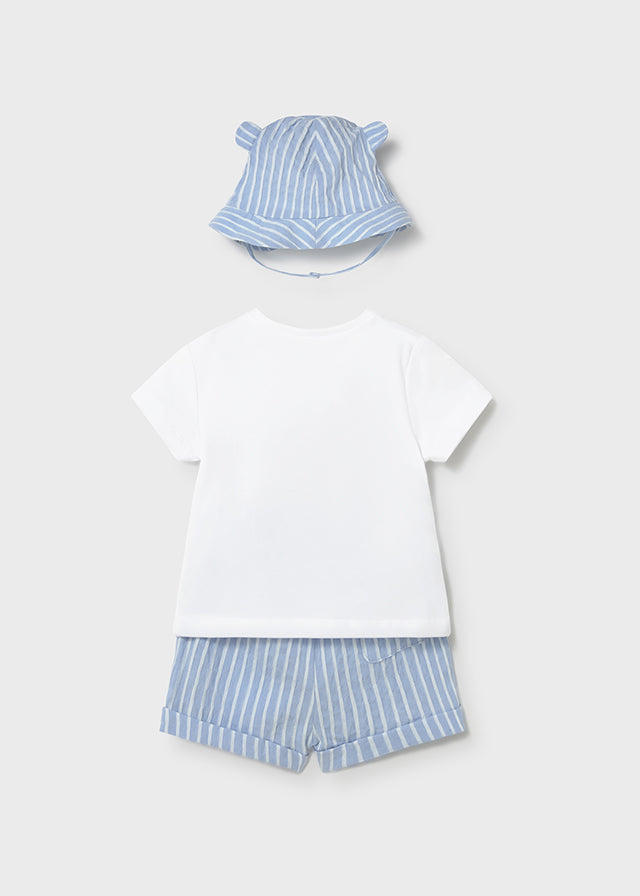 Conjunto short con gorro perritos