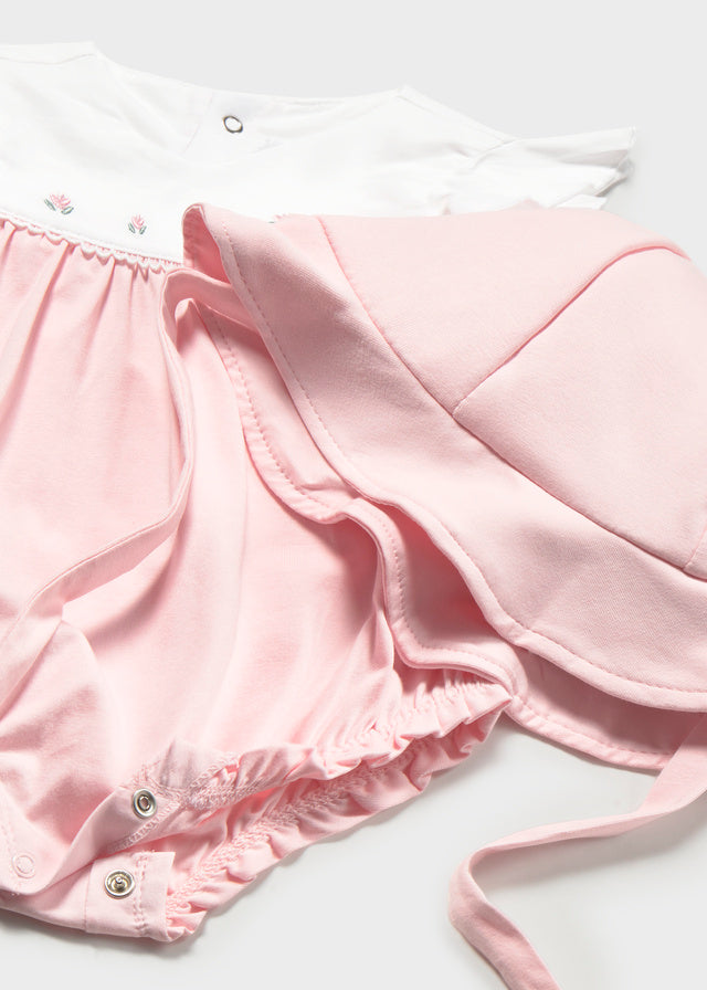 Pañalero con gorro rosa baby