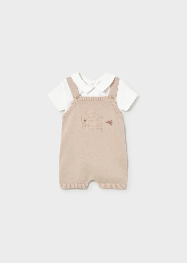 Overol tricot con body topo