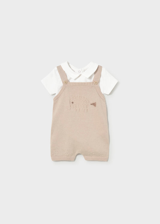 Overol tricot con body topo