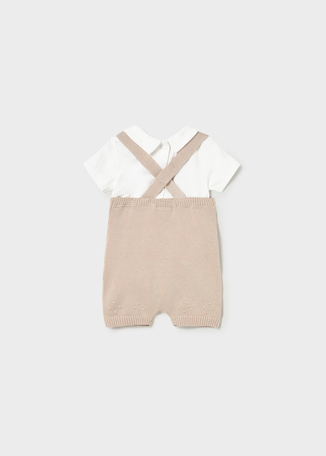 Overol tricot con body topo