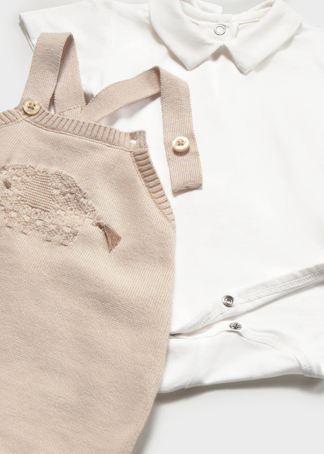 Overol tricot con body topo