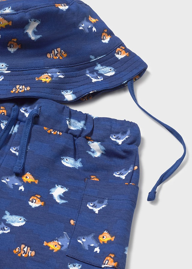 Conjunto punto con gorro noche