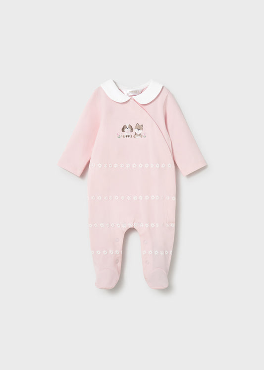 Mameluco vestir rosa baby