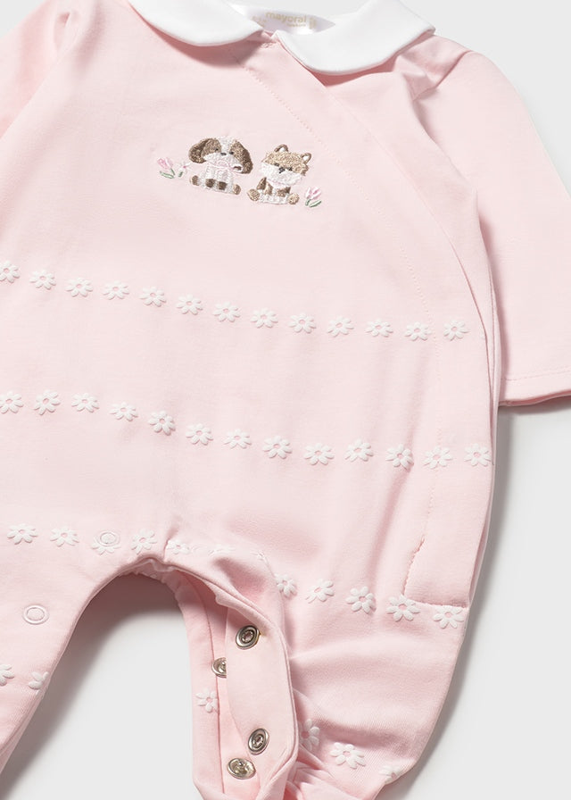 Mameluco vestir rosa baby