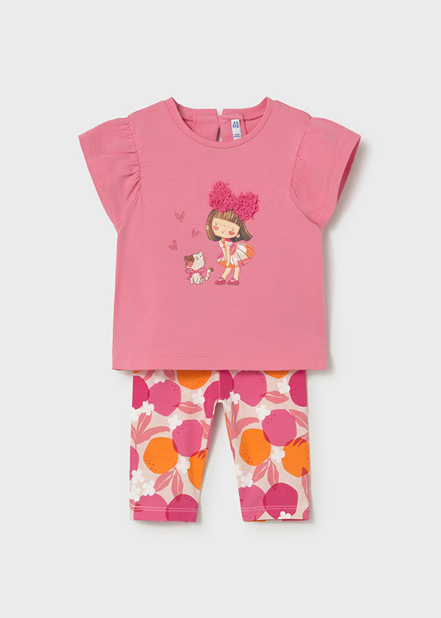 Conjunto leggings estampado geranio