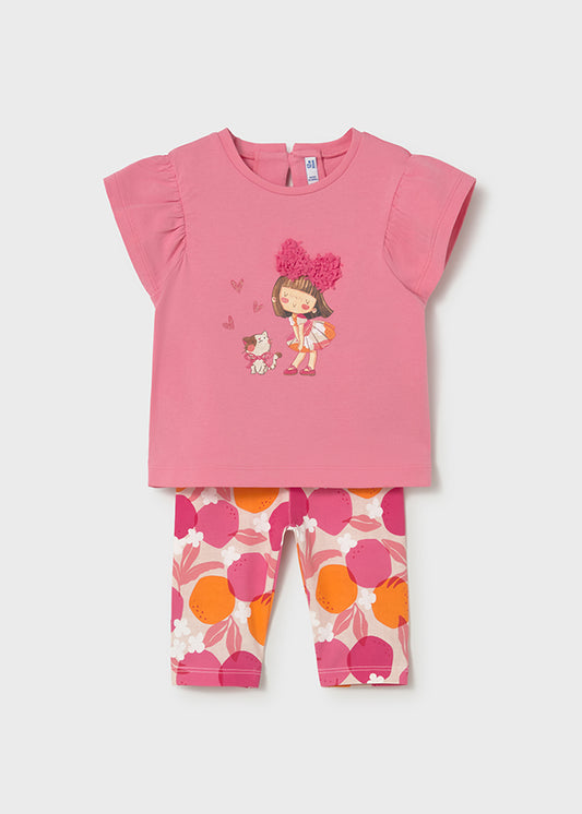 Conjunto leggings estampado geranio