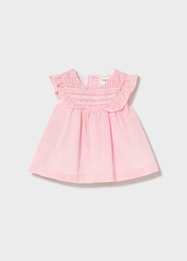 Vestido nido abeja rosa baby