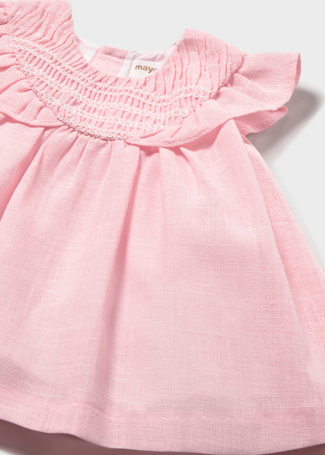 Vestido nido abeja rosa baby