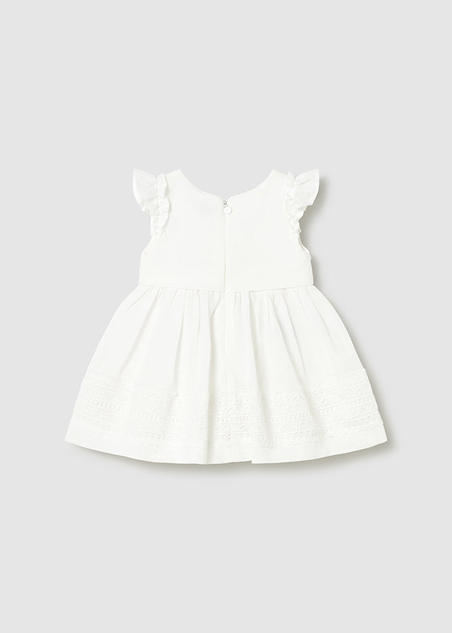 Vestido guipur crudo