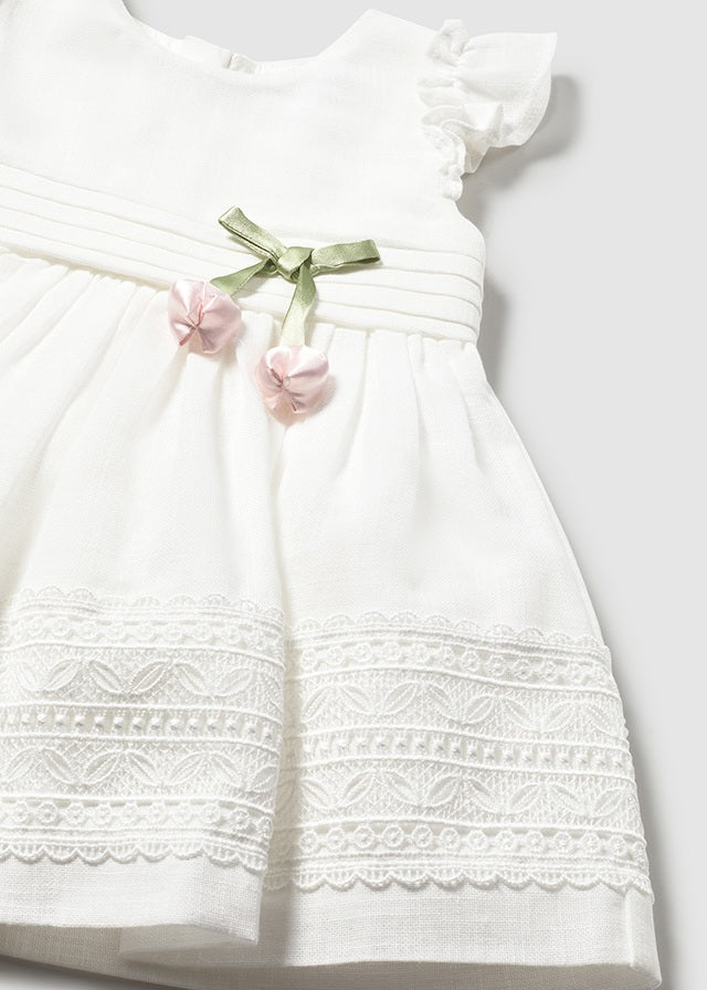 Vestido guipur crudo