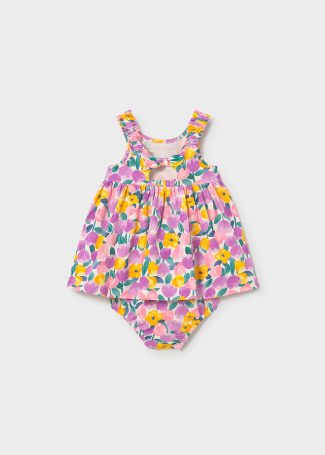 Vestido estampado con calzón lilac