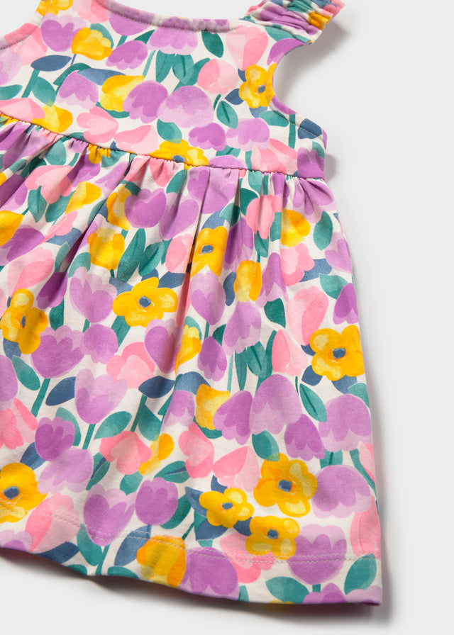 Vestido estampado con calzón lilac