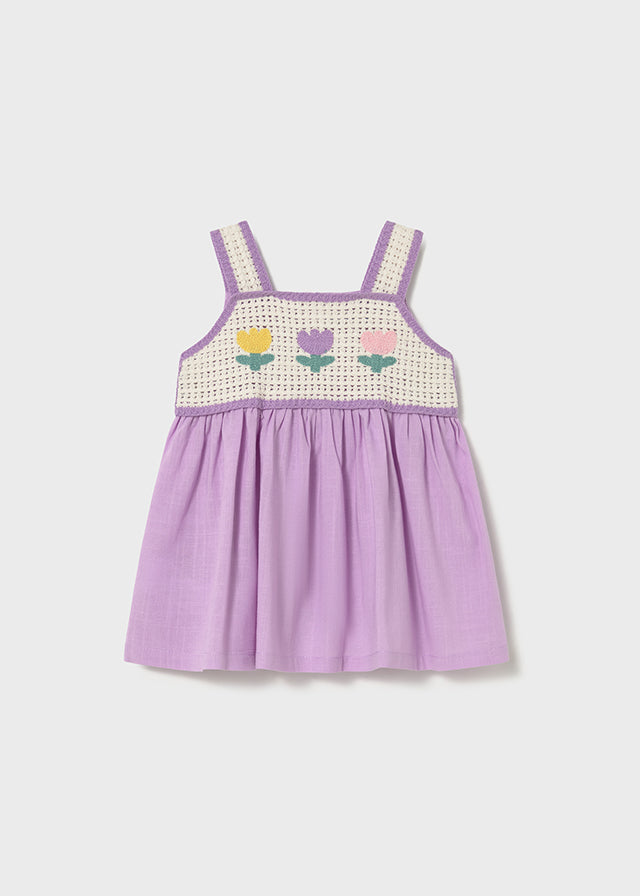 Vestido crochet lilac