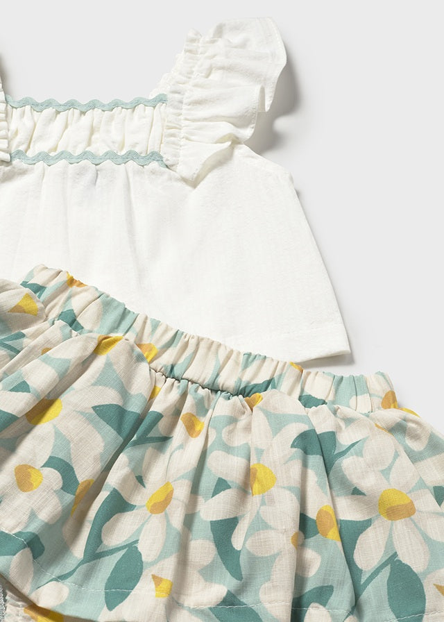 Conjunto falda estampada lago