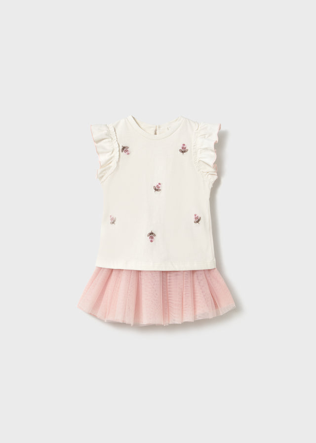 Conjunto falda tul peonia
