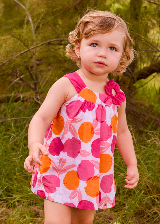 Vestido estampado flor clavel