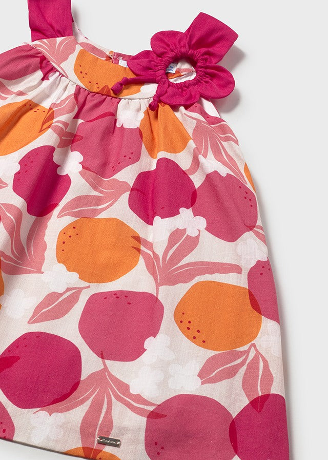 Vestido estampado flor clavel