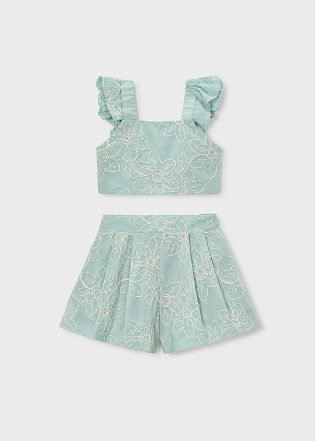 Conjunto falda short largo