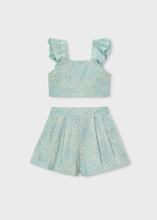 Conjunto falda short largo