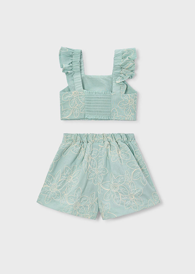 Conjunto falda short largo