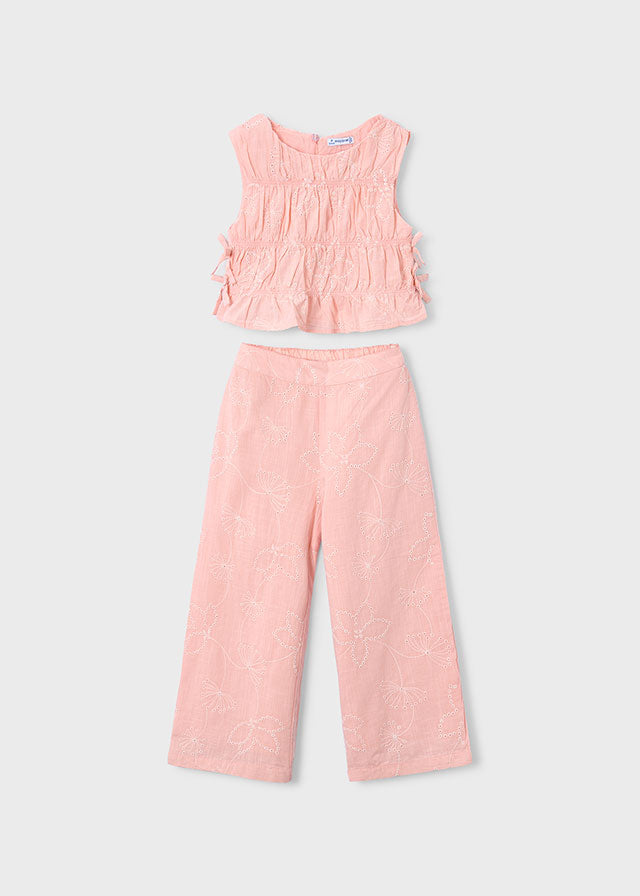 Conjunto pantalón bordado blossom