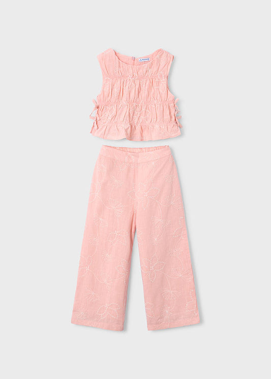Conjunto pantalón bordado blossom