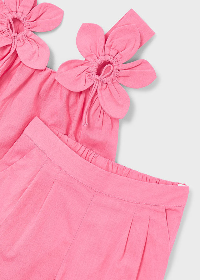 Conjunto pantalón aplique geranio
