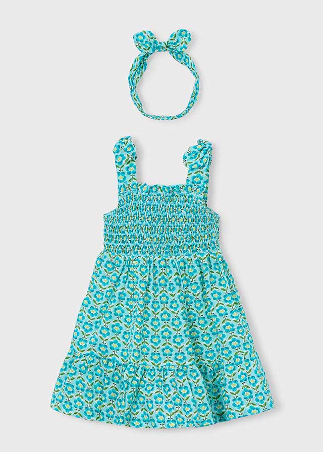 Vestido estampado con banda oceáno