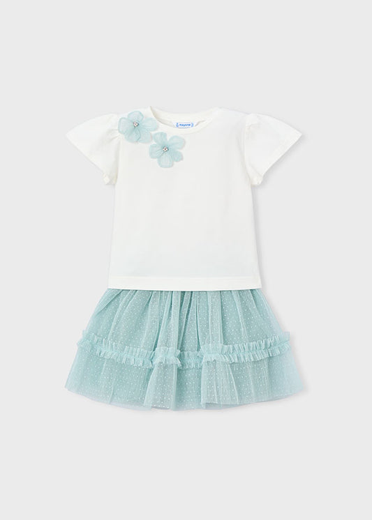 Conjunto falda tul lago