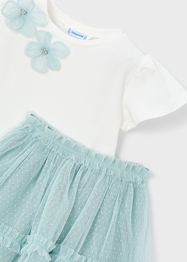 Conjunto falda tul lago