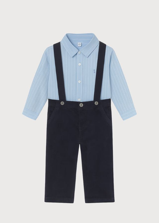 Pantalón tirantes con camisa noche