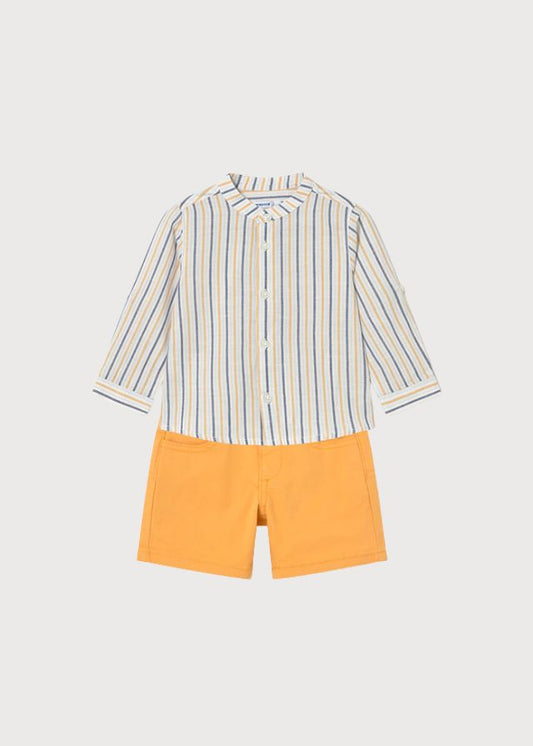 Conjunto short camisa peach