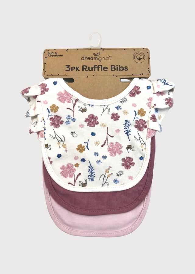 Baberos flores rosas