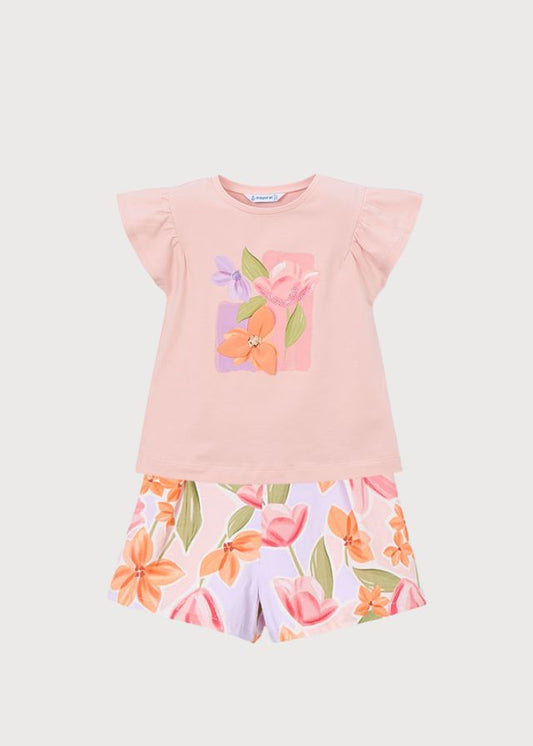 Conjunto falda short camiseta blossom
