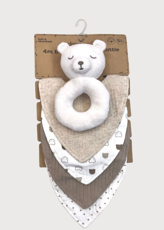 Baberos con sonaja oso polar